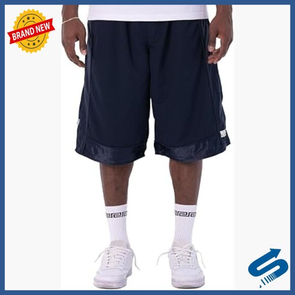 Heavyweight Mesh Athletic Shorts with Drawstring and Pockets